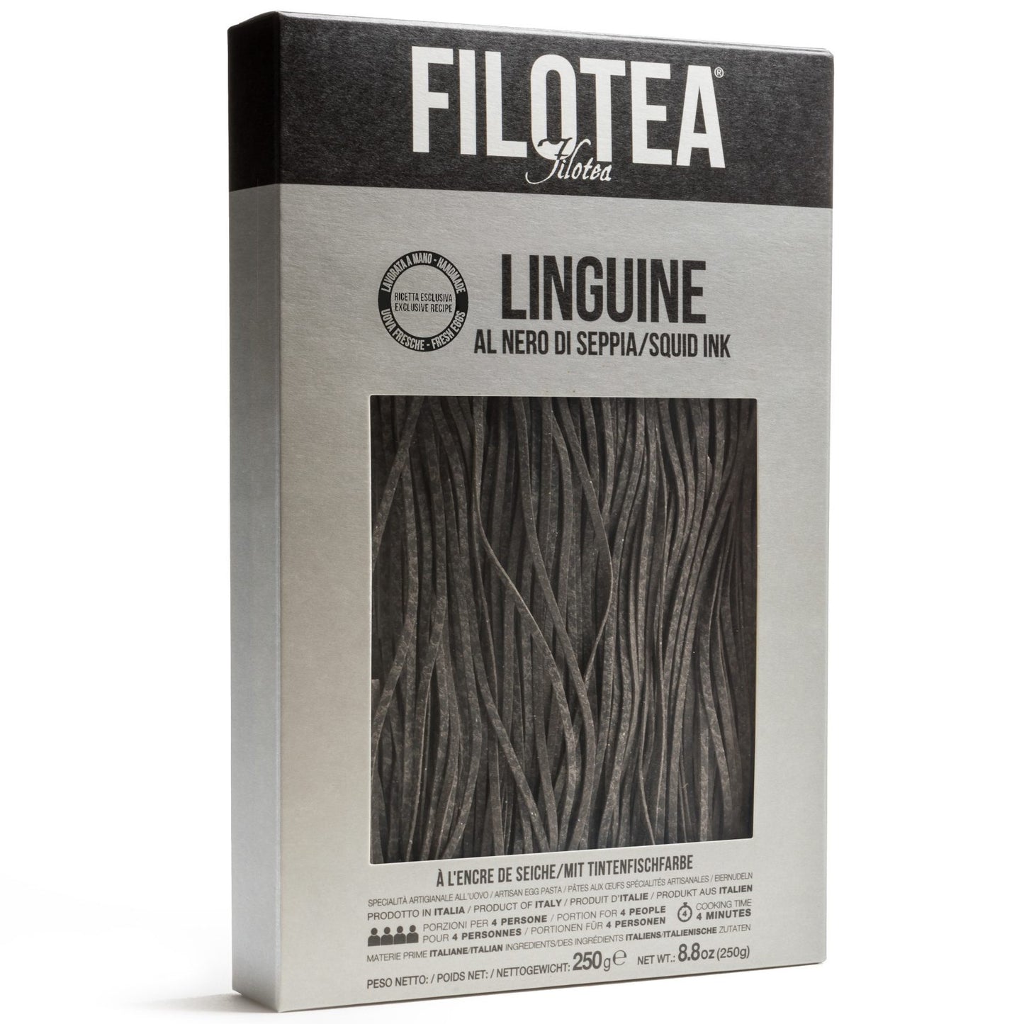 Linguine al nero di seppia 250 gr. - Filotea