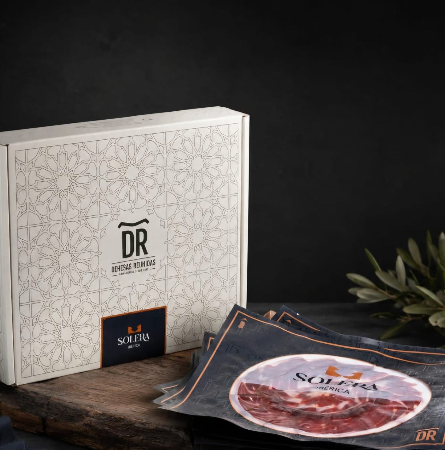 Cofanetto 10 Buste - Jamón de Bellota 100% Ibérico D.O.P. Los Pedroches 80g | Tagliato a Coltello - DR 1855