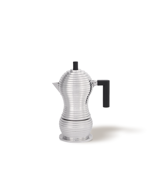 Alessi Pulcina – Caffettiera Moka 3 Tazze per Fornello a Gas